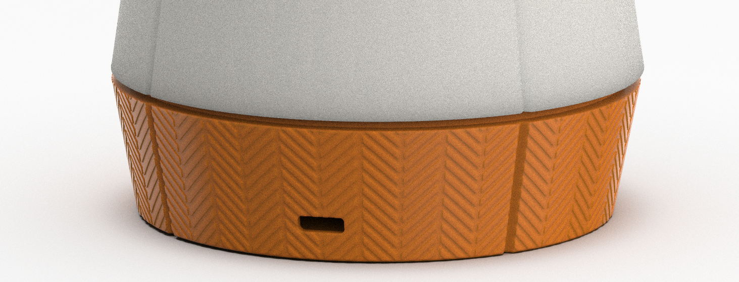 Elegant Venti Smart Lamp featuring a wave base