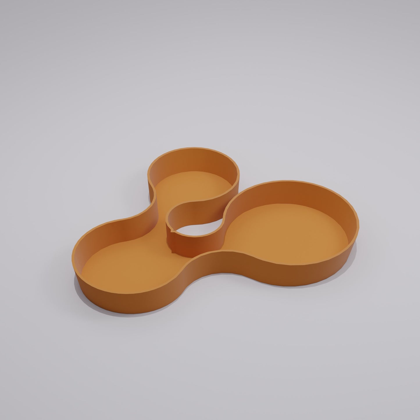 Empty coral crest tray orange