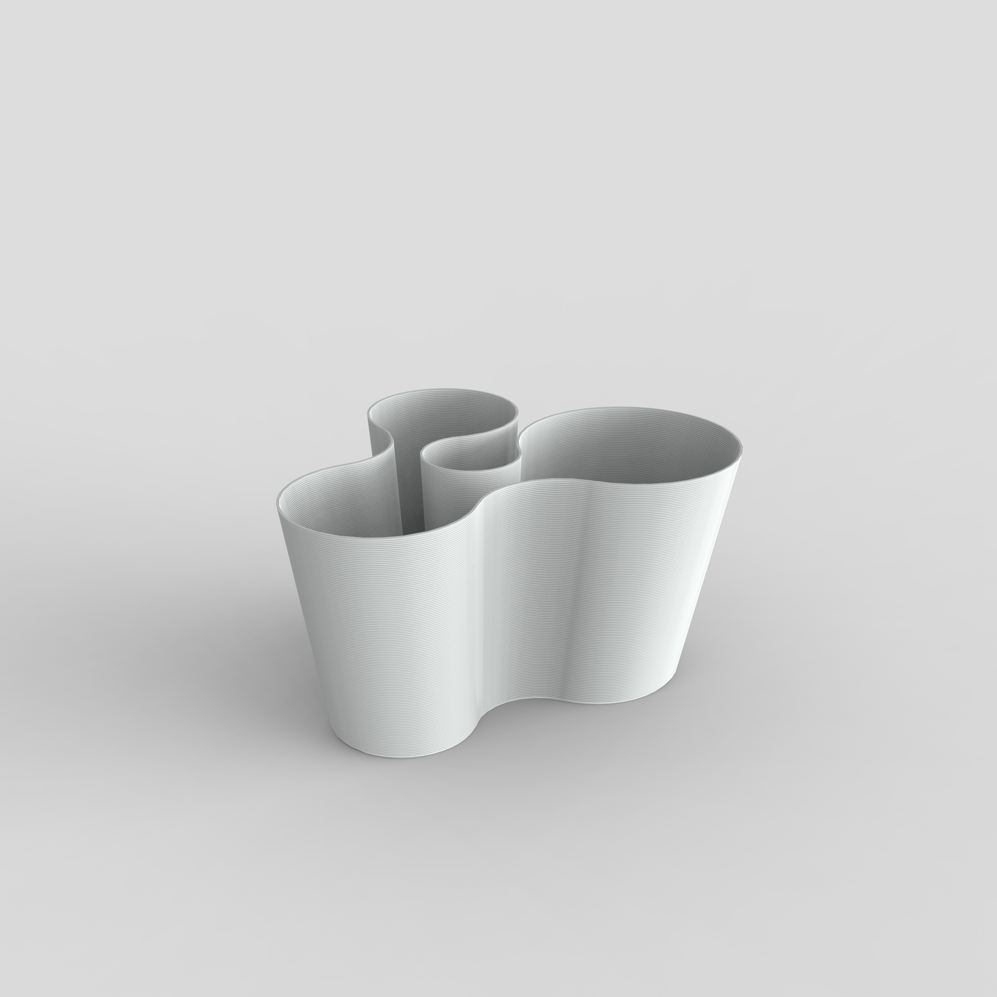 empty coral crest stand in white