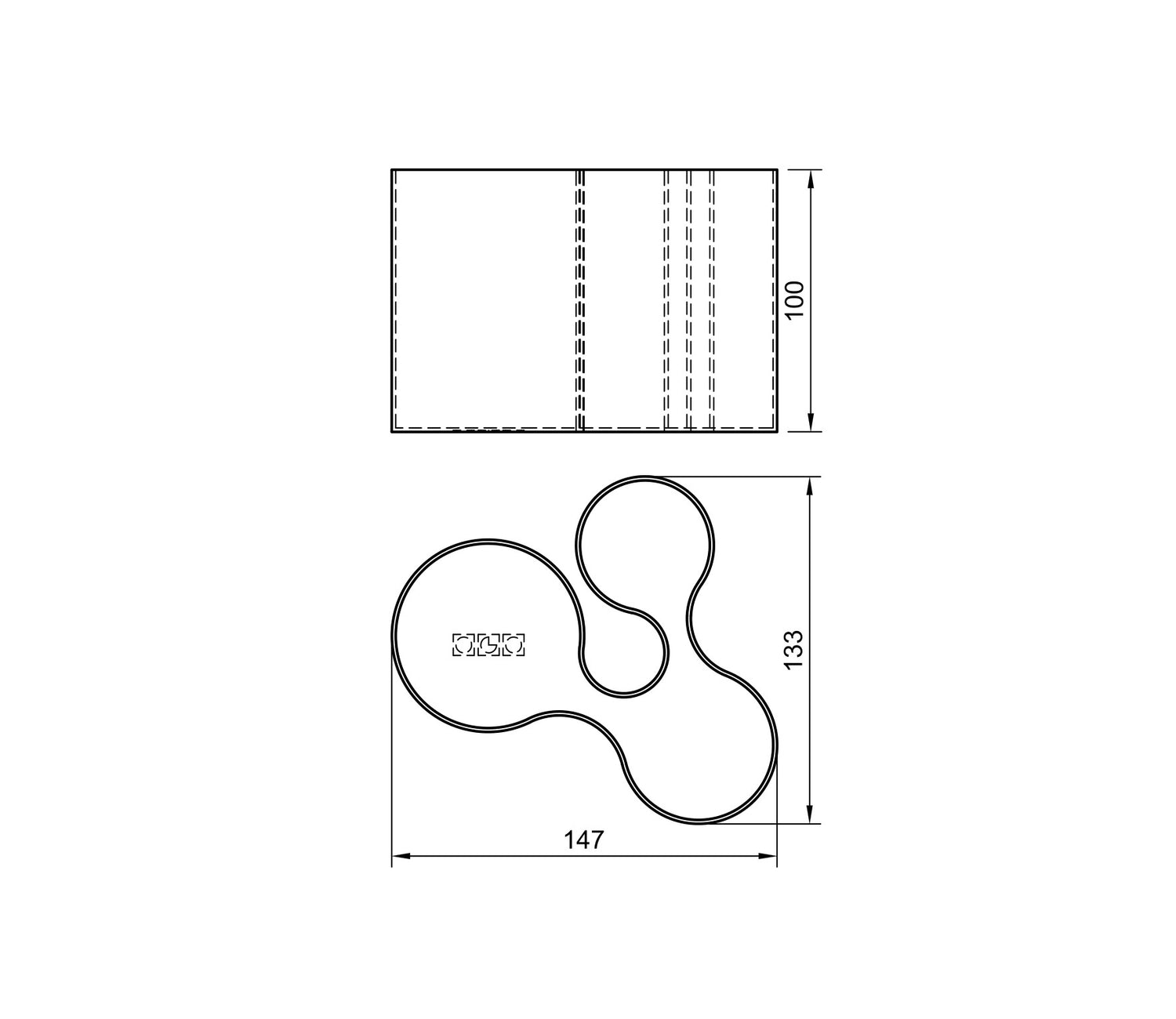 Coral crest pot multipurpose pot dimension drawing