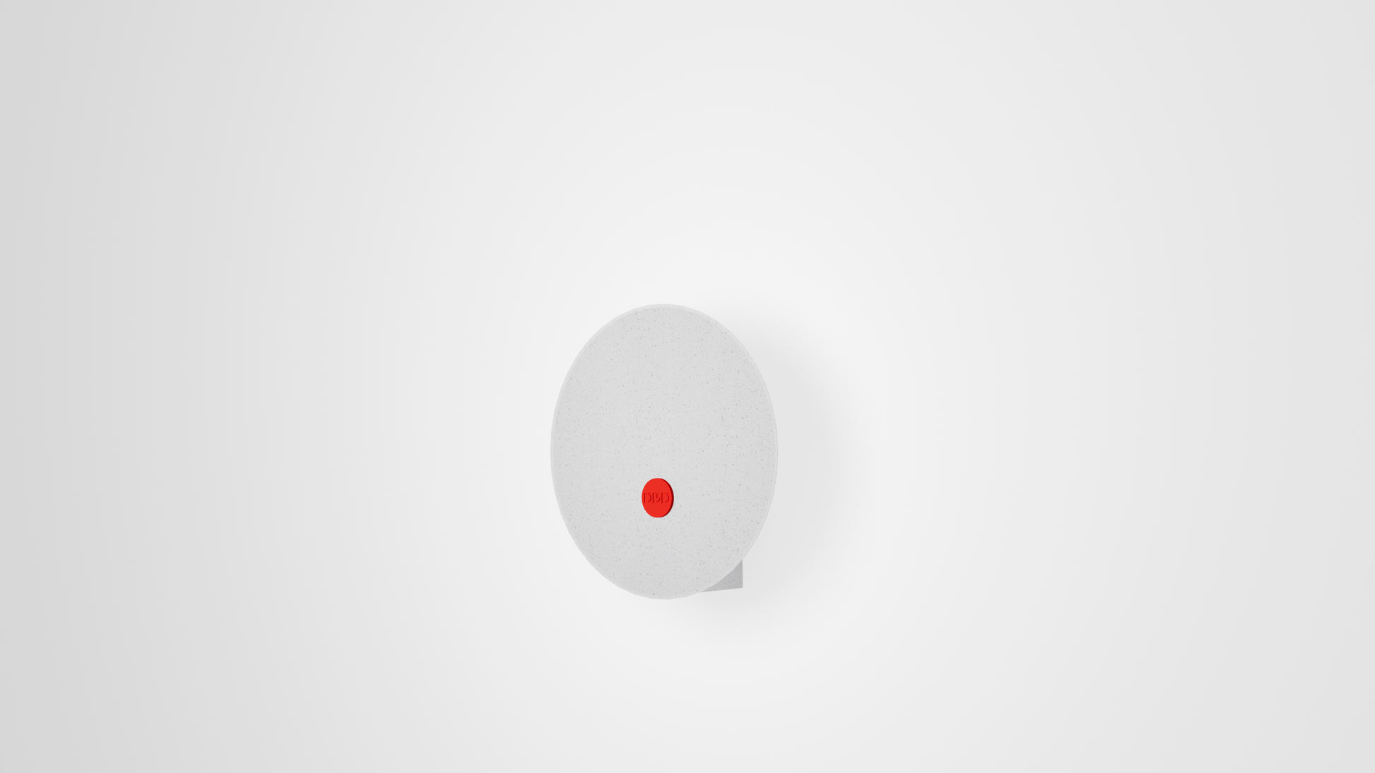 side view of halo duo wall light in red colour, unlit