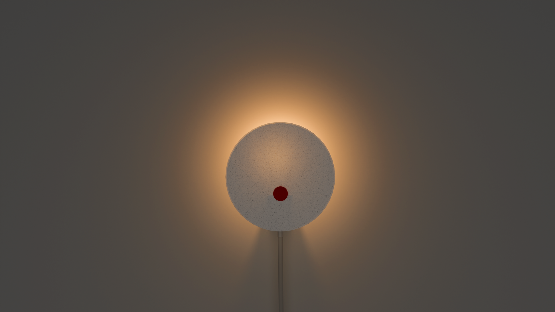 front view of halo duo wall light in rmarble colour, unlit