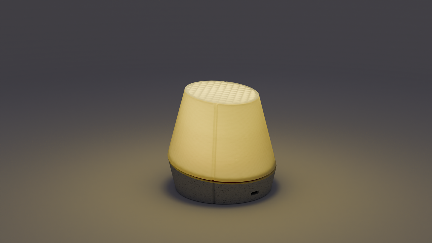 Litele lamp featuring small size, easy to carry and modern Scandinavian aesthetic.