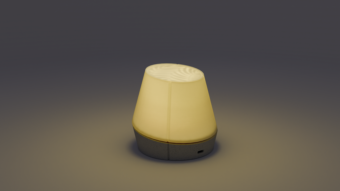 Litele lamp with integrated Bluetooth mesh technology for smart control.