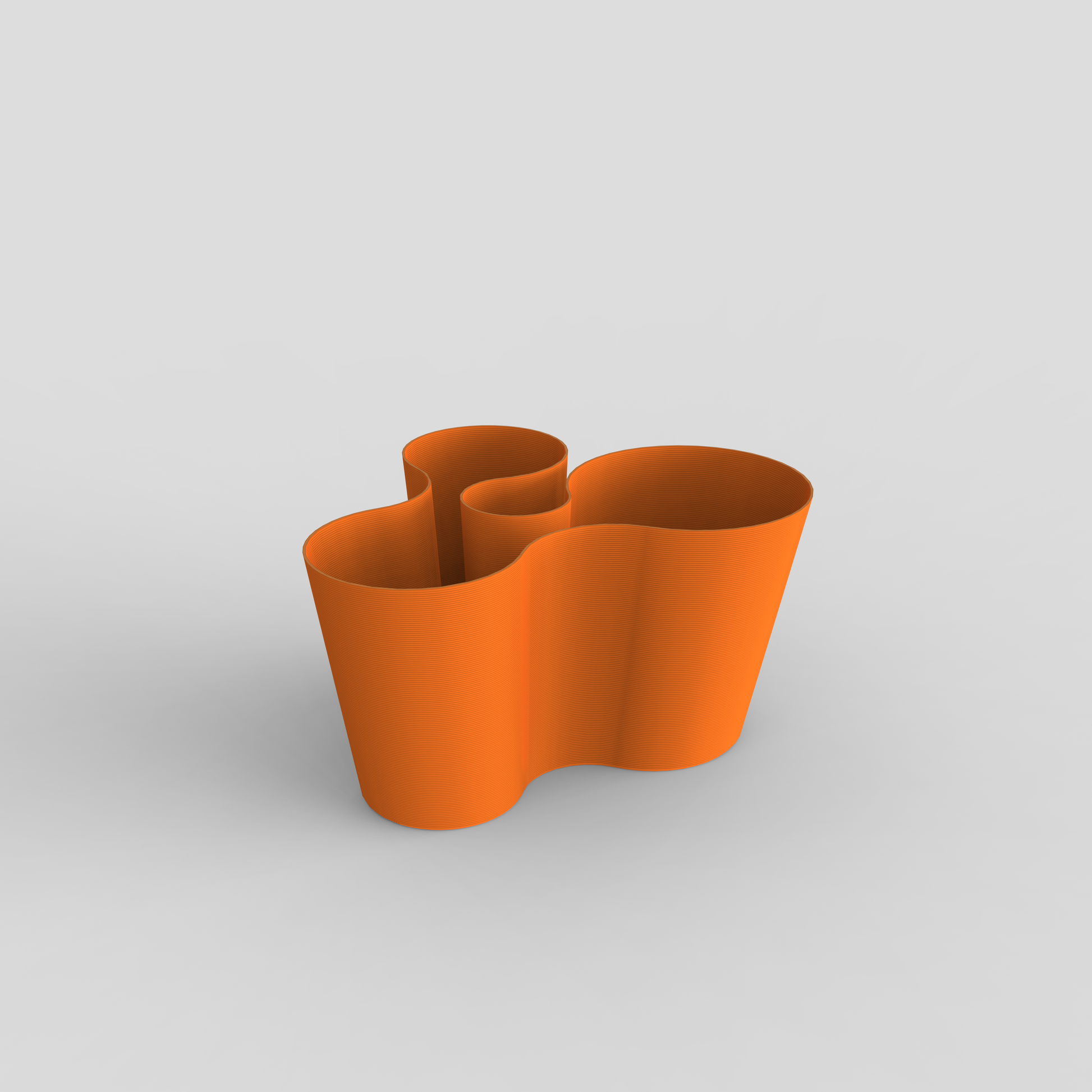 empty coral crest stand in orange color