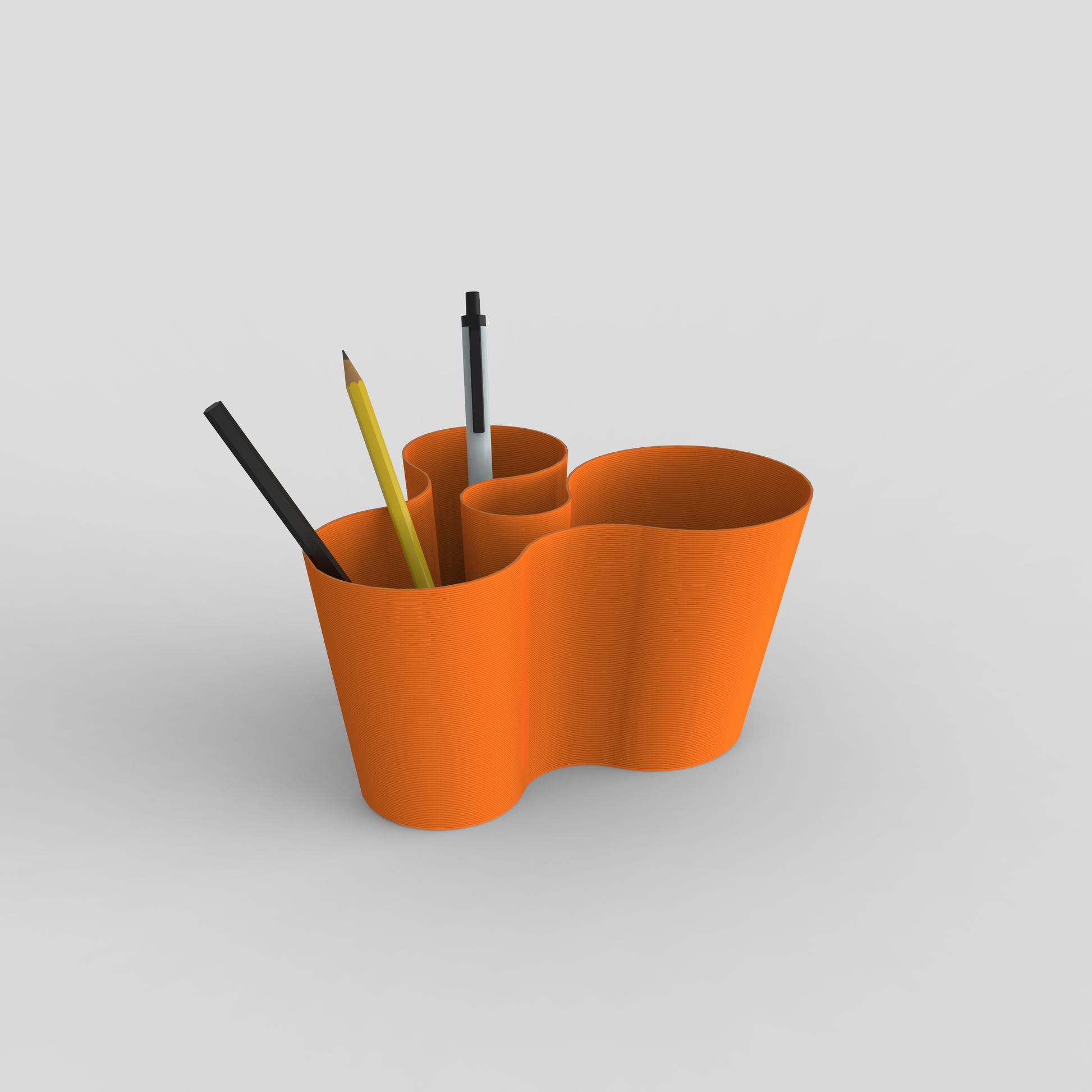 coral crest stand in orange color holding stationary