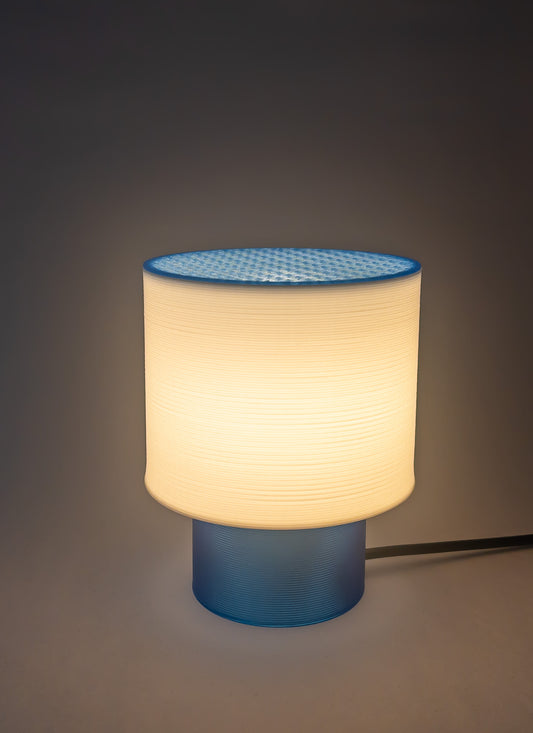 Clear Poco Circle Lamp Blue