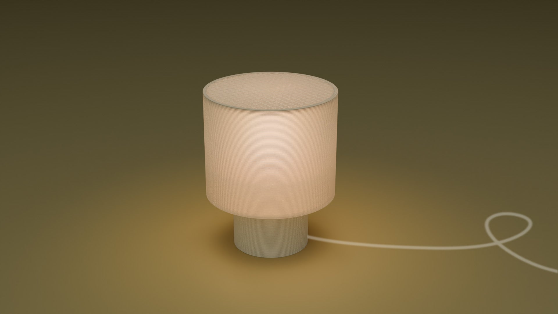 On shot of poco circle wired table lamp in white color