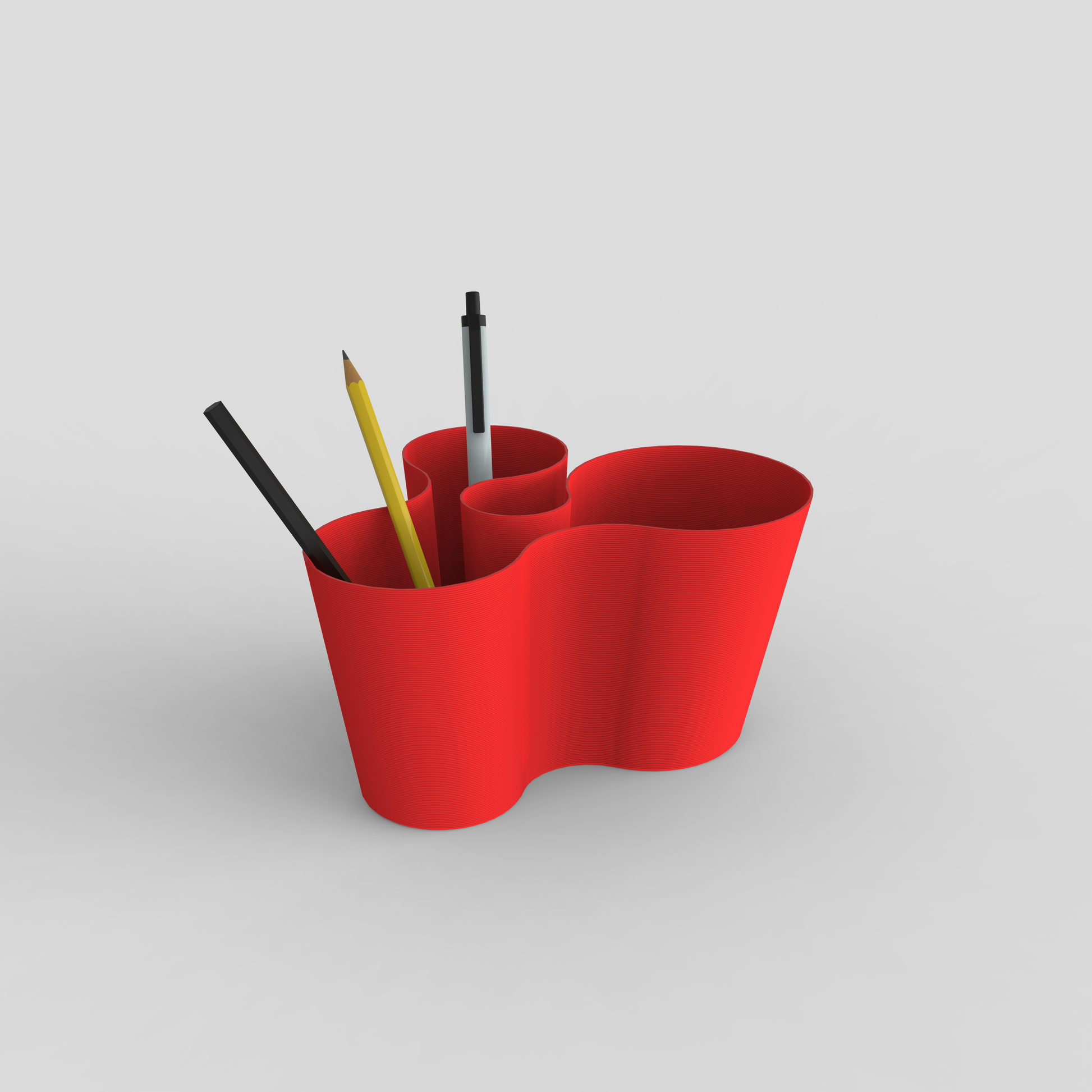 coral crest stand in red color holding stationary