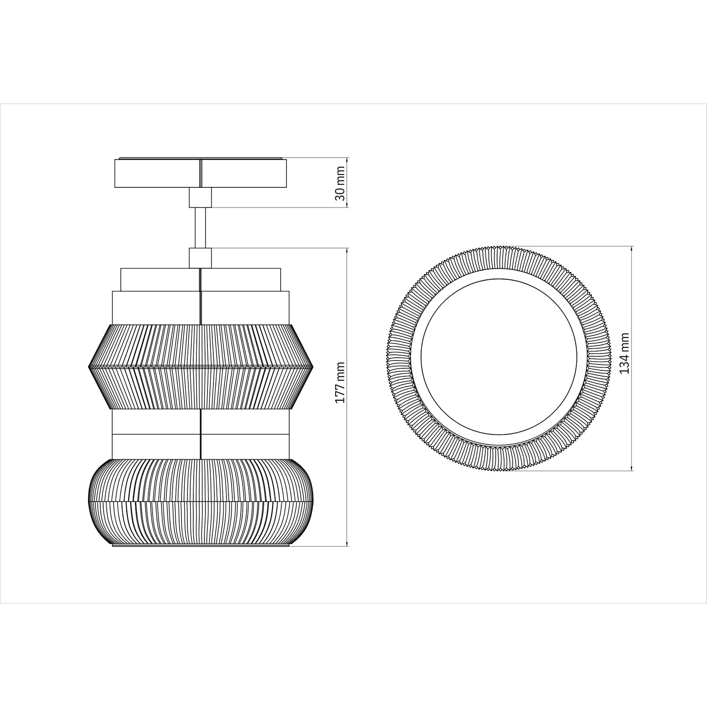 Stacko-Drop-suspended-light-Dimension-Drawing