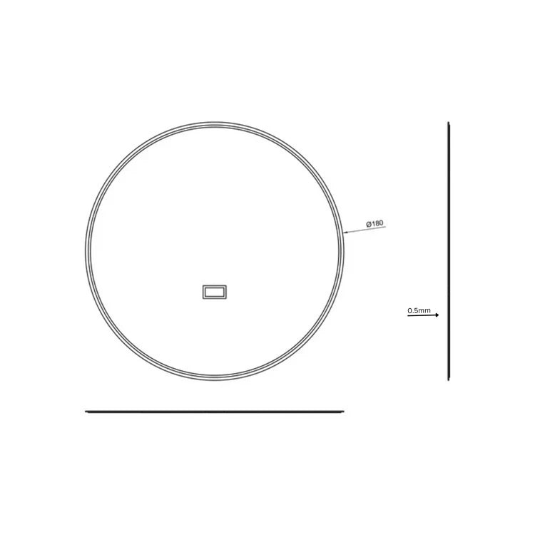 Dimension drawing of halo duo wall light