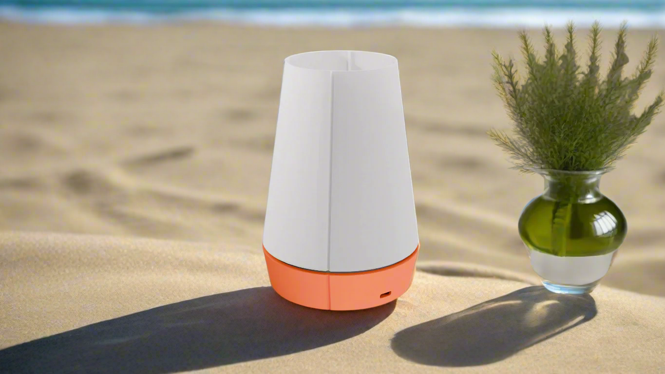 Minimalist Venti light with cone diffuser and Bluetooth connectivity for smart functions.
