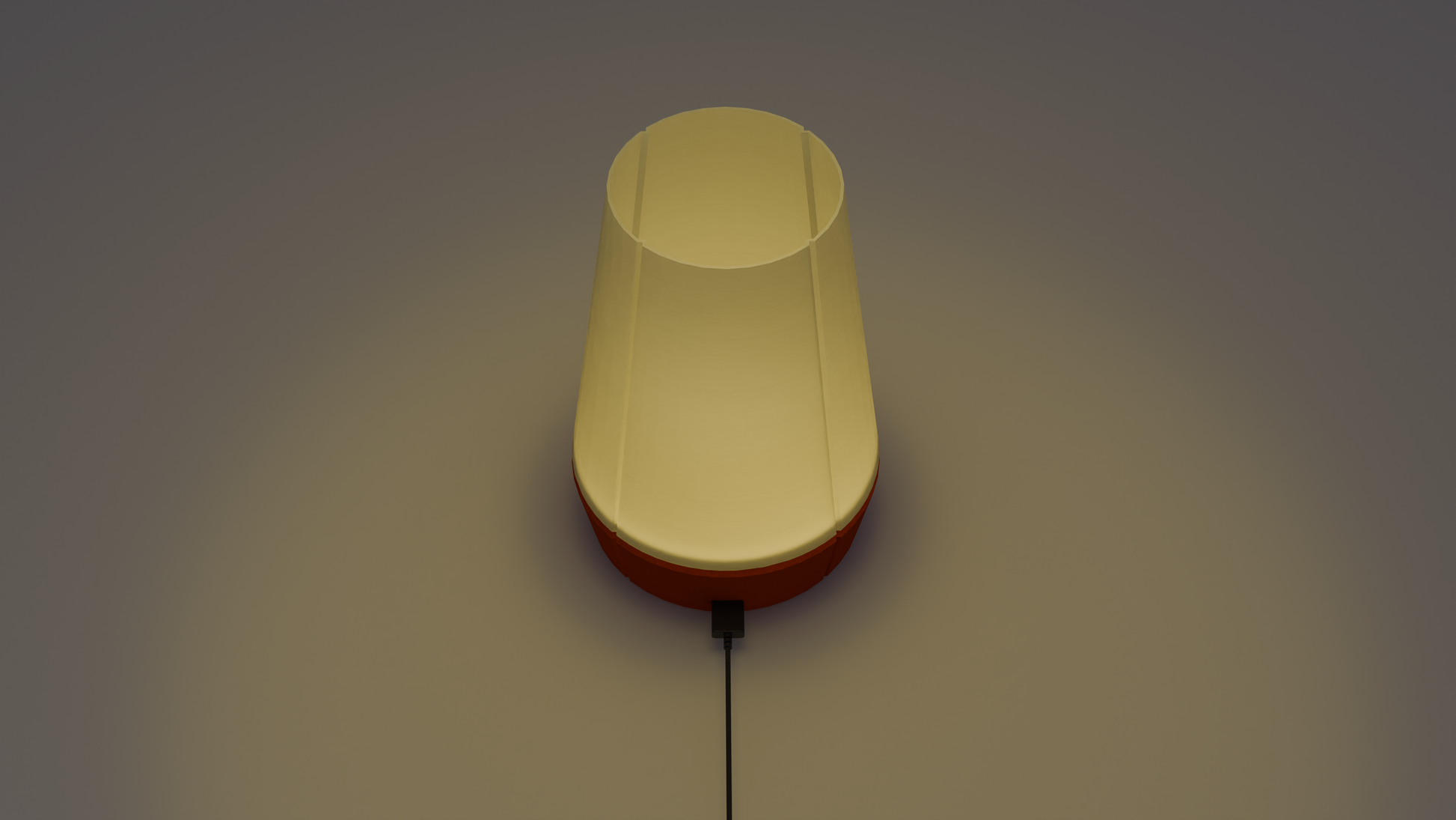 Sleek Venti table light with cone-shaped diffuser and integrated Bluetooth technology.