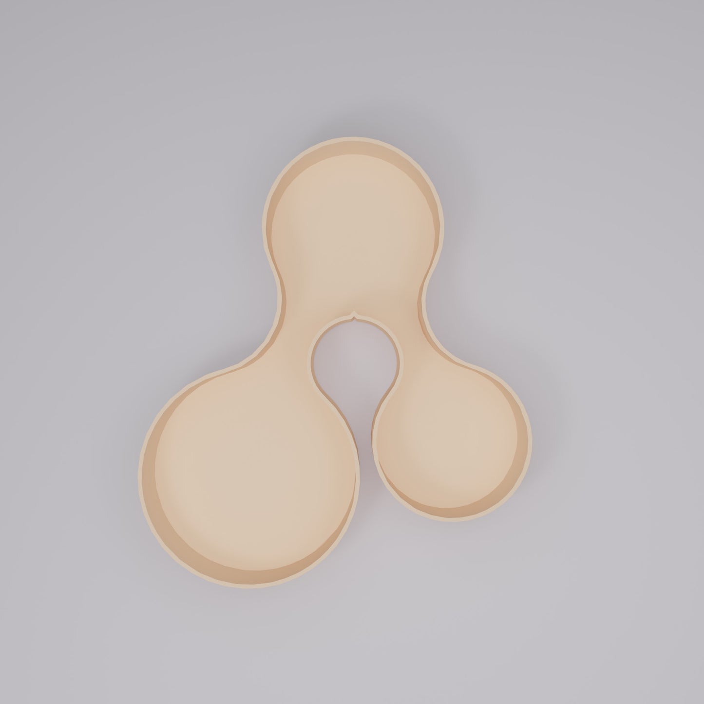 top view of empty coral crest tray beige