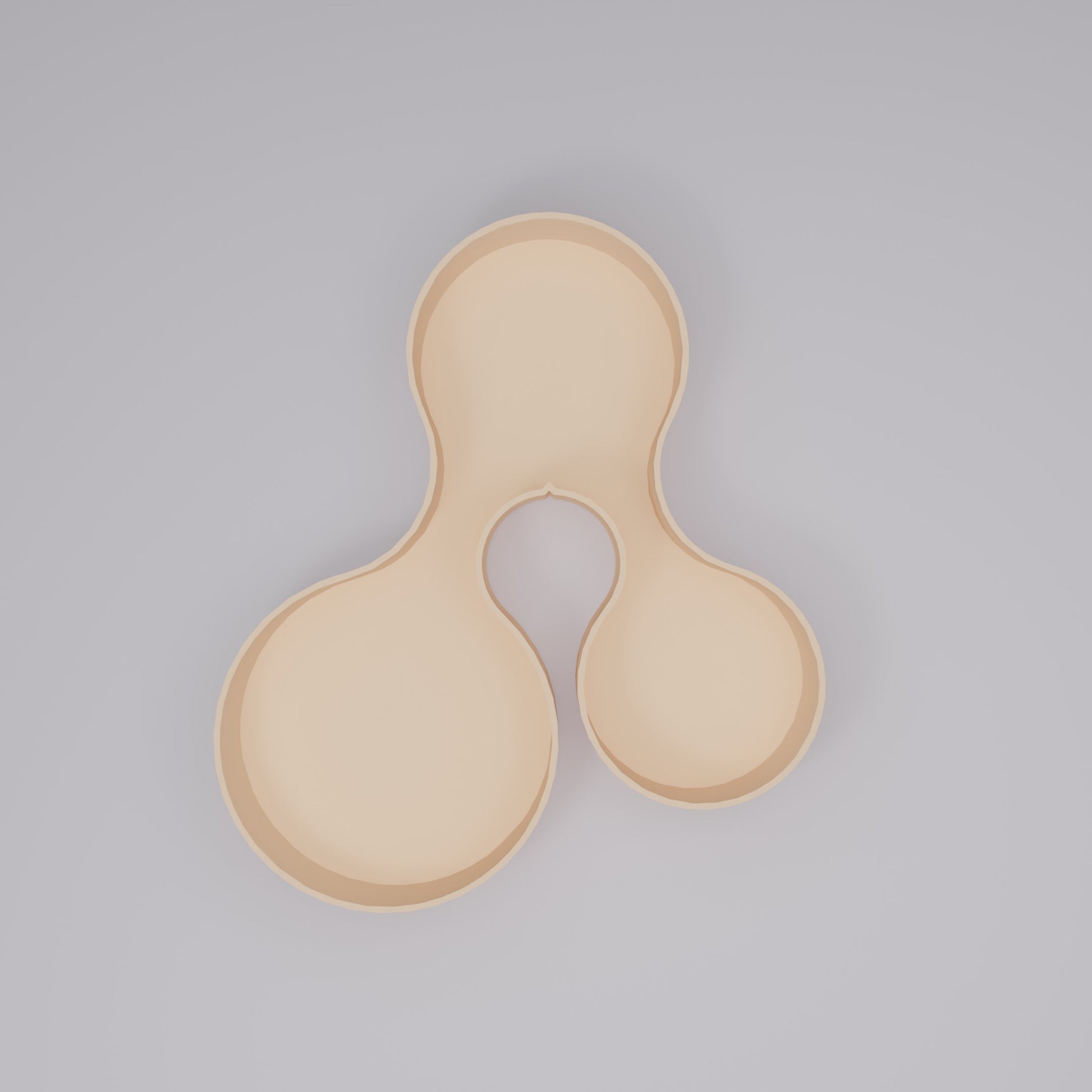 top view of empty coral crest tray beige