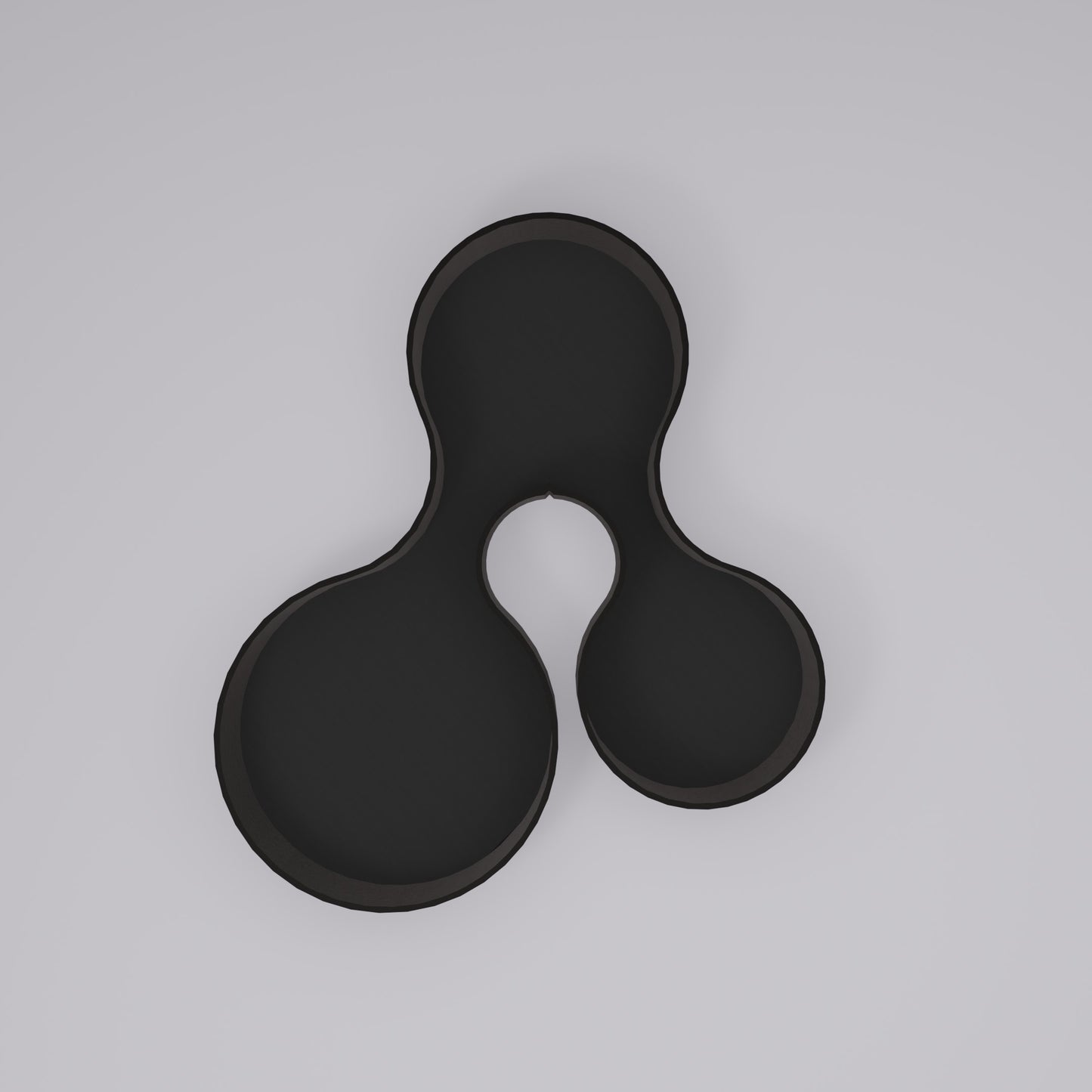 top view of empty coral crest tray black with