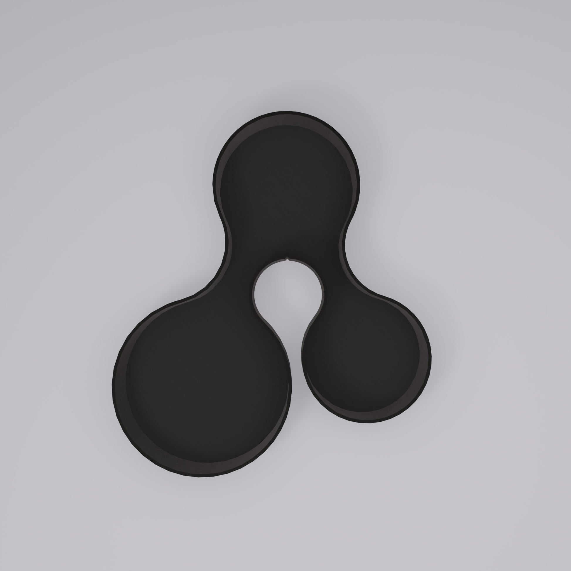 top view of empty coral crest tray black with