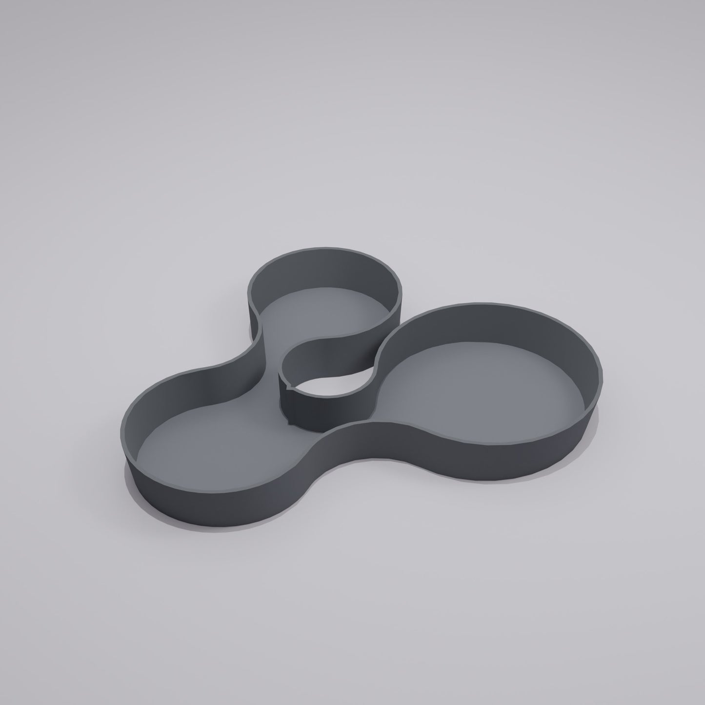 Empty coral crest tray grey