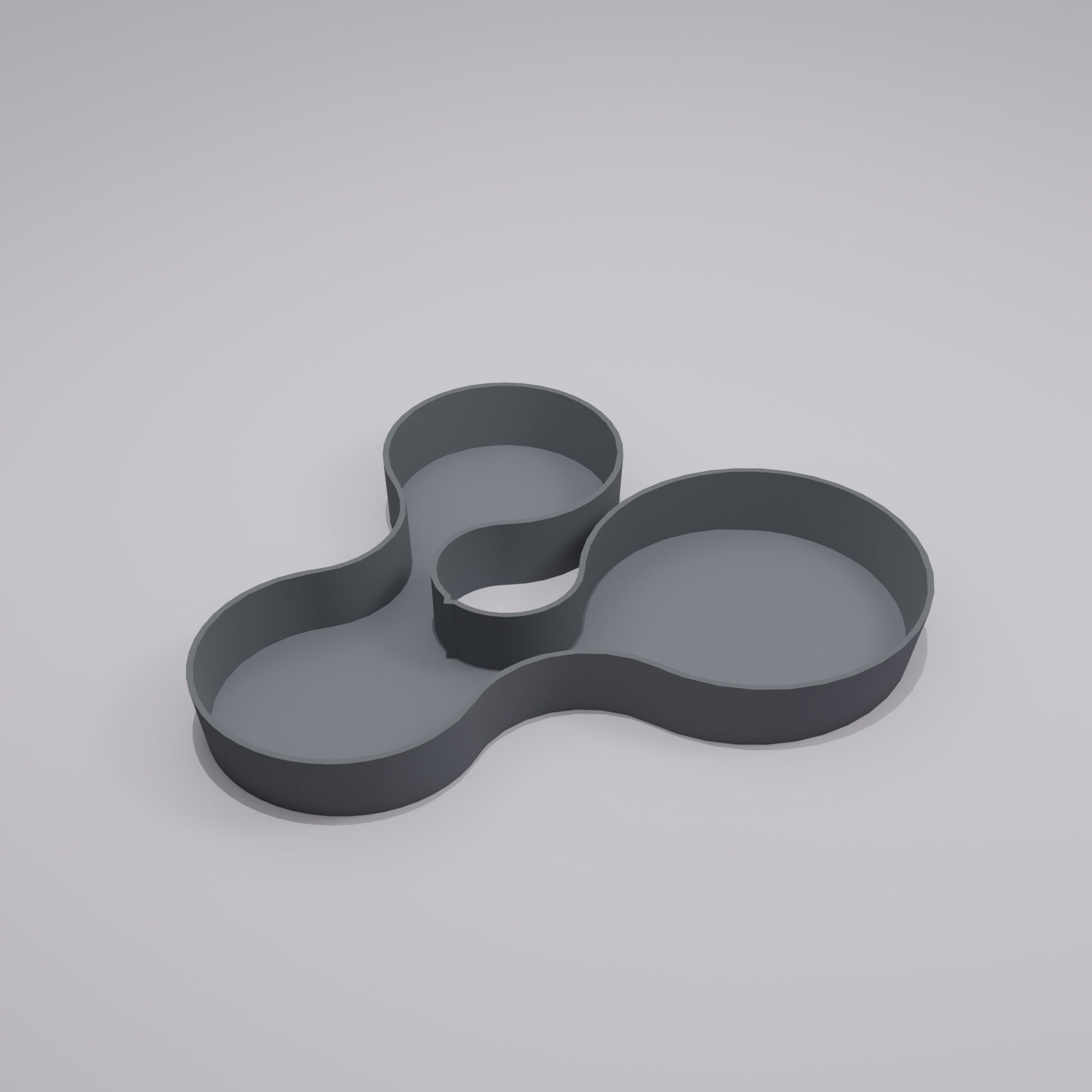 Empty coral crest tray grey