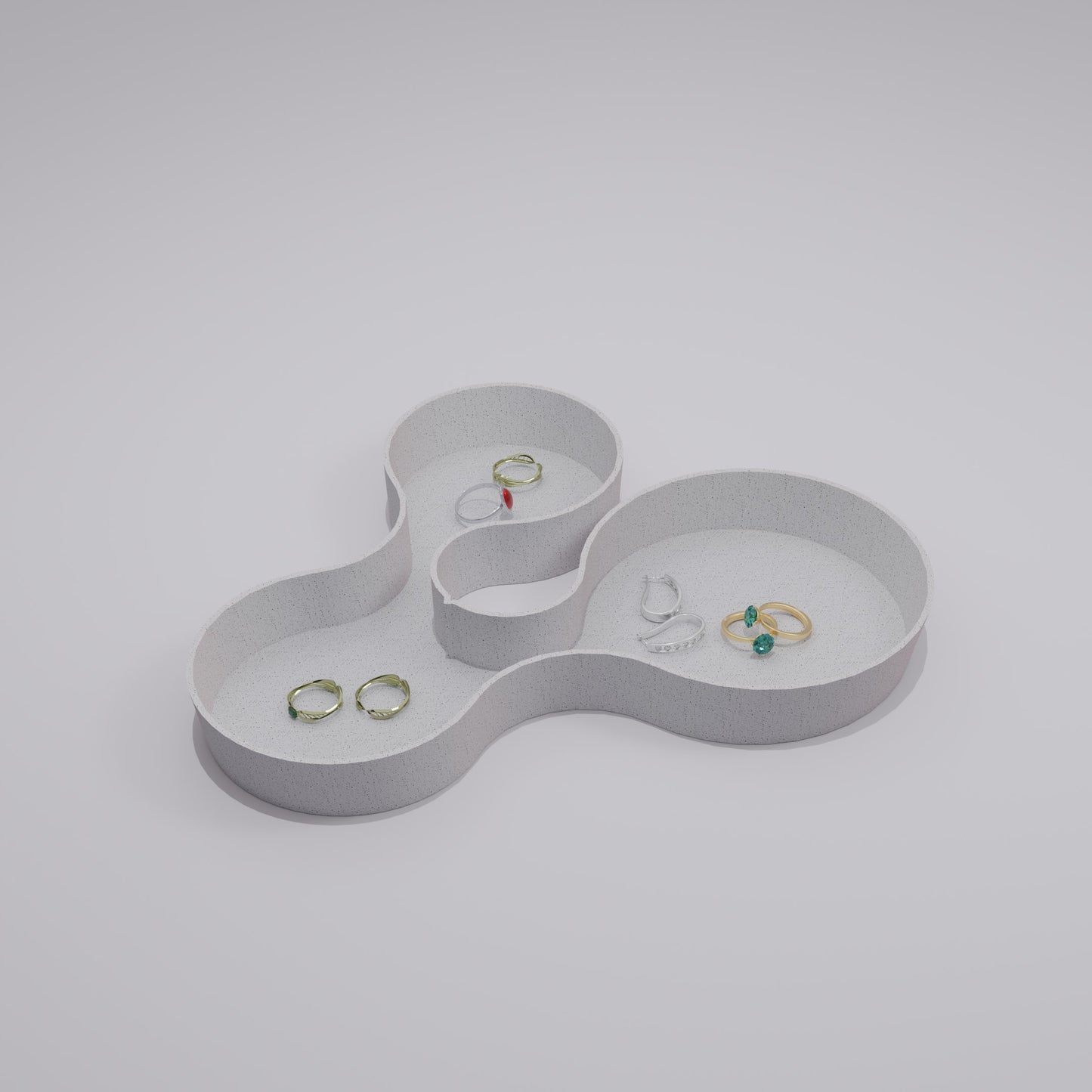 coral crest tray marble with jewellery