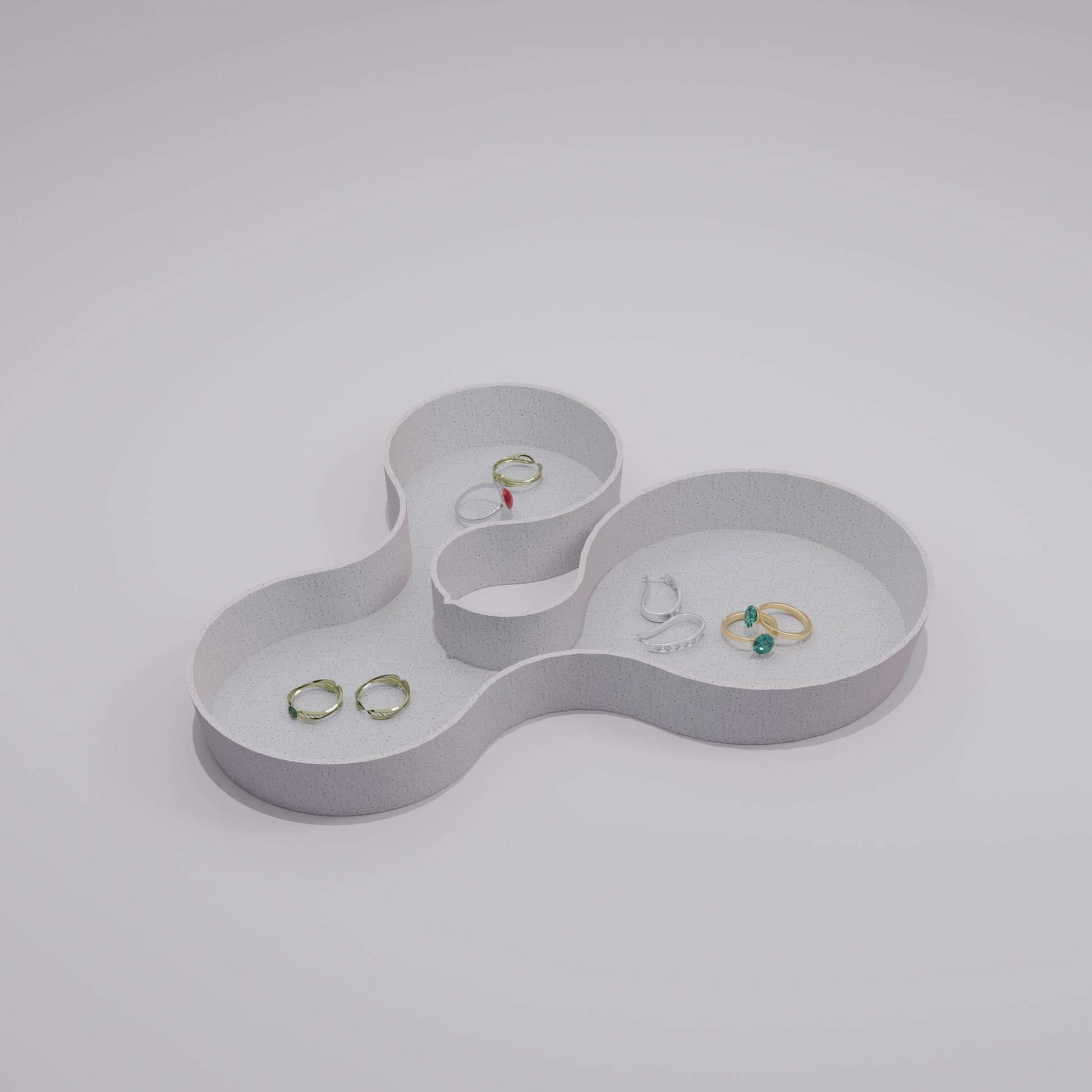 coral crest tray marble with jewellery