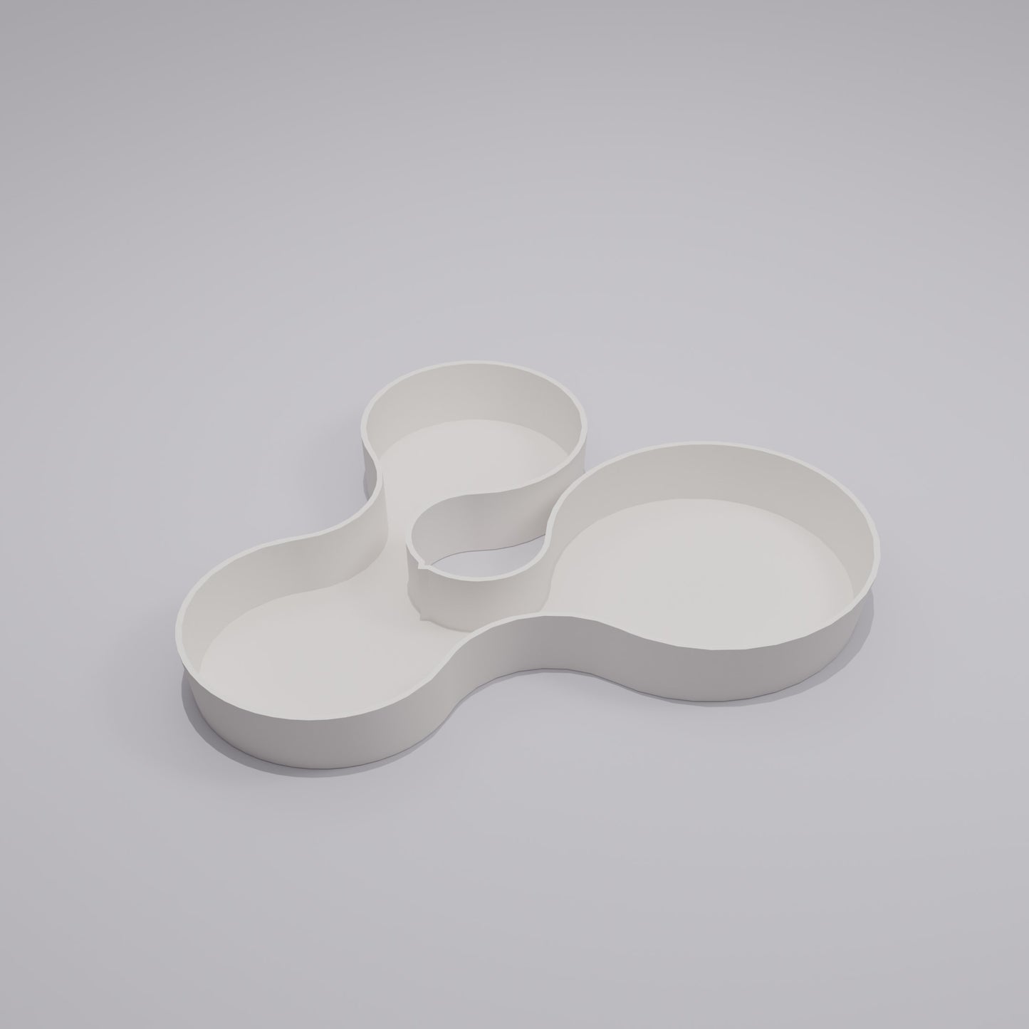 Empty coral crest tray white