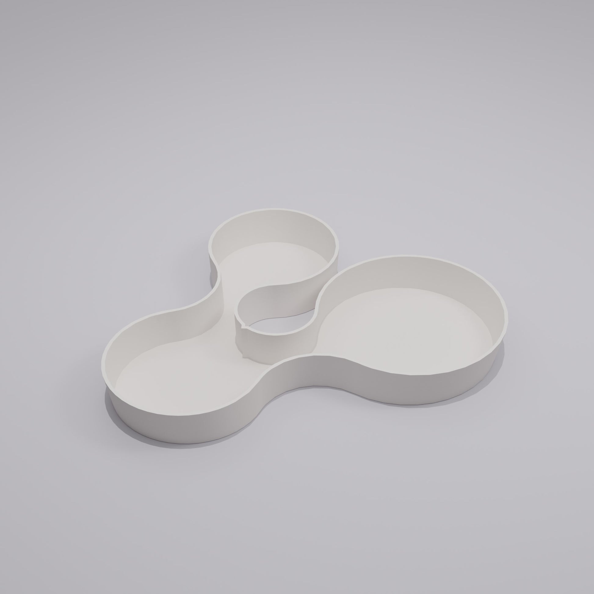 Empty coral crest tray white