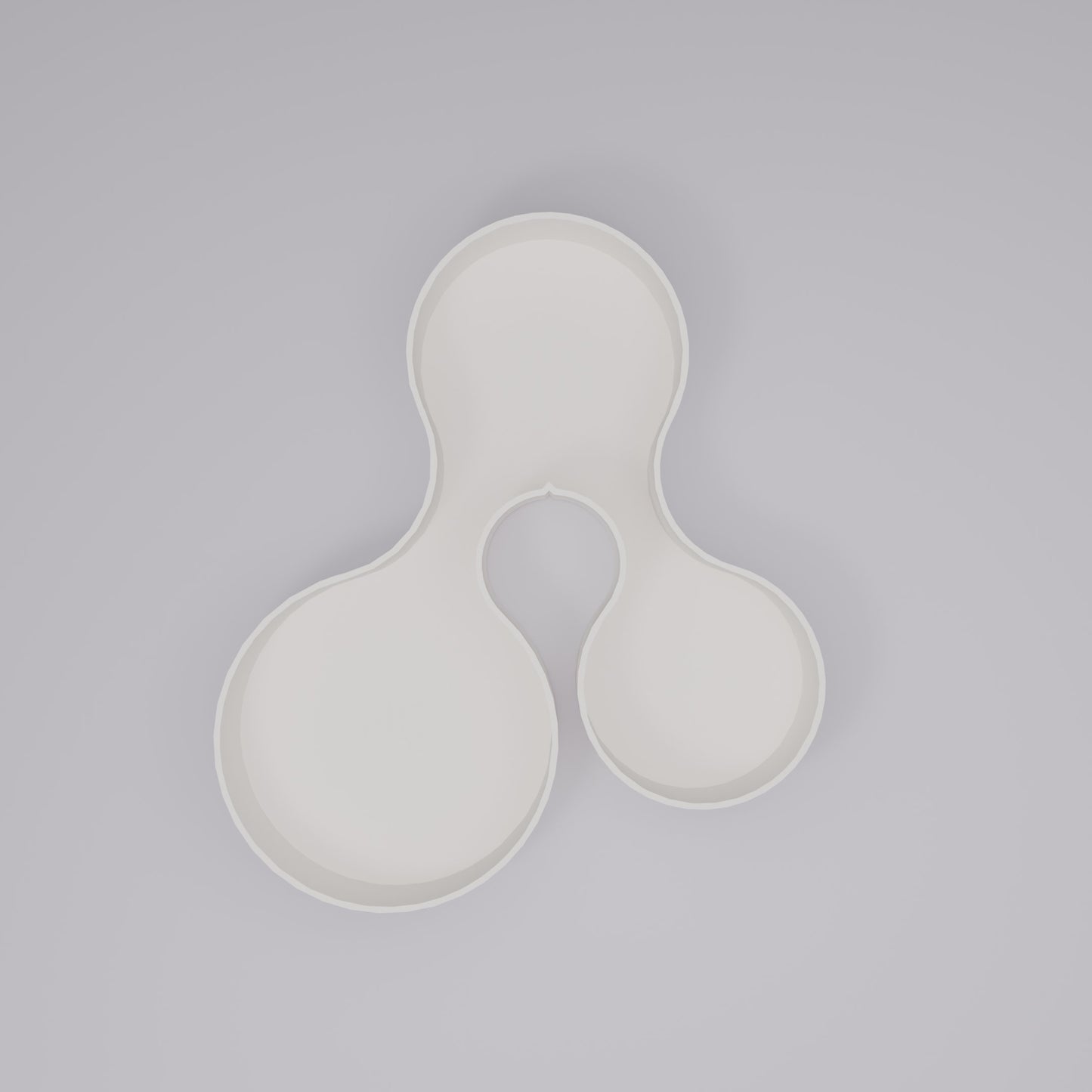 top view of empty coral crest tray white