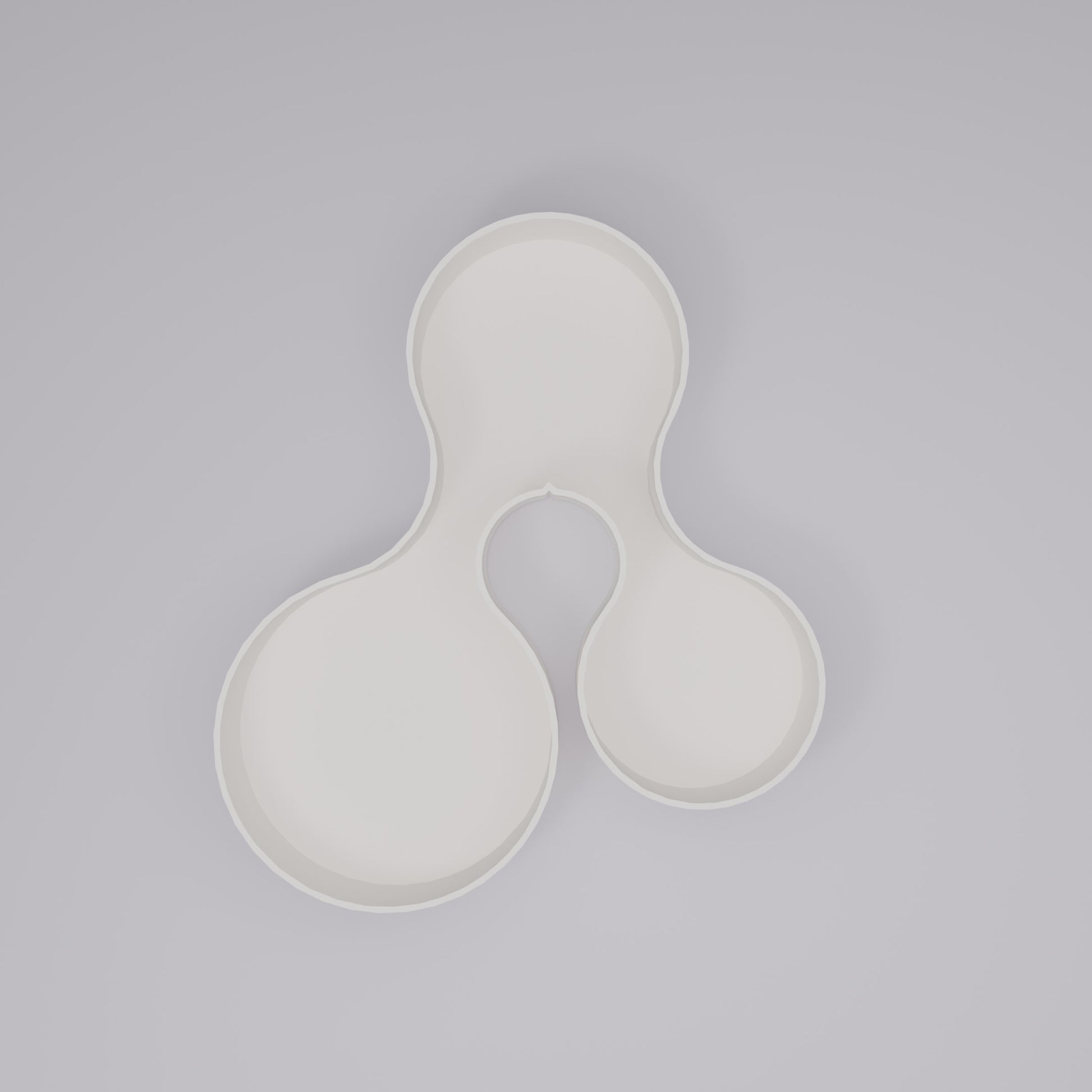 top view of empty coral crest tray white