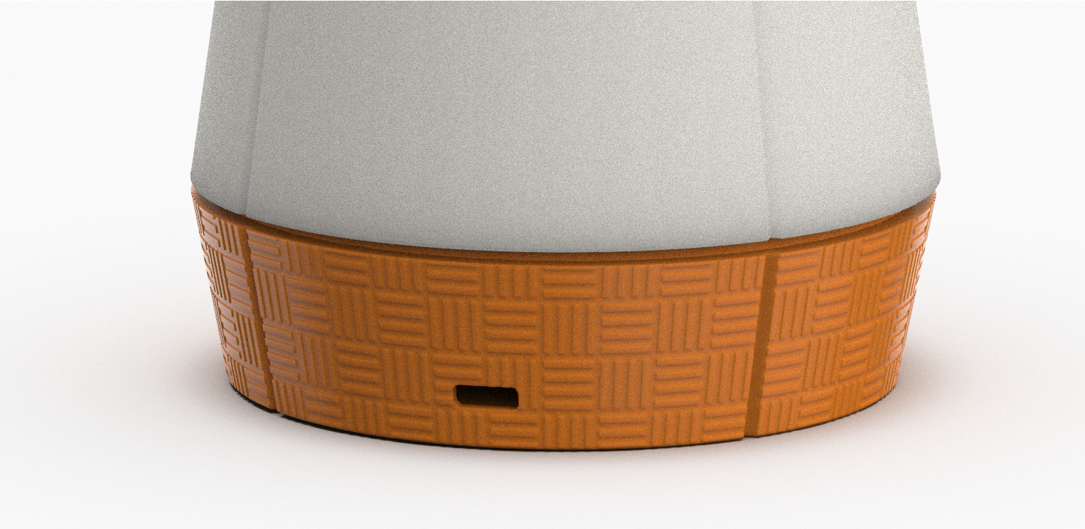 Sophisticated Venti Smart Lamp with hatch finish
