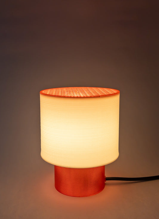 Clear Poco Circle Lamp Red