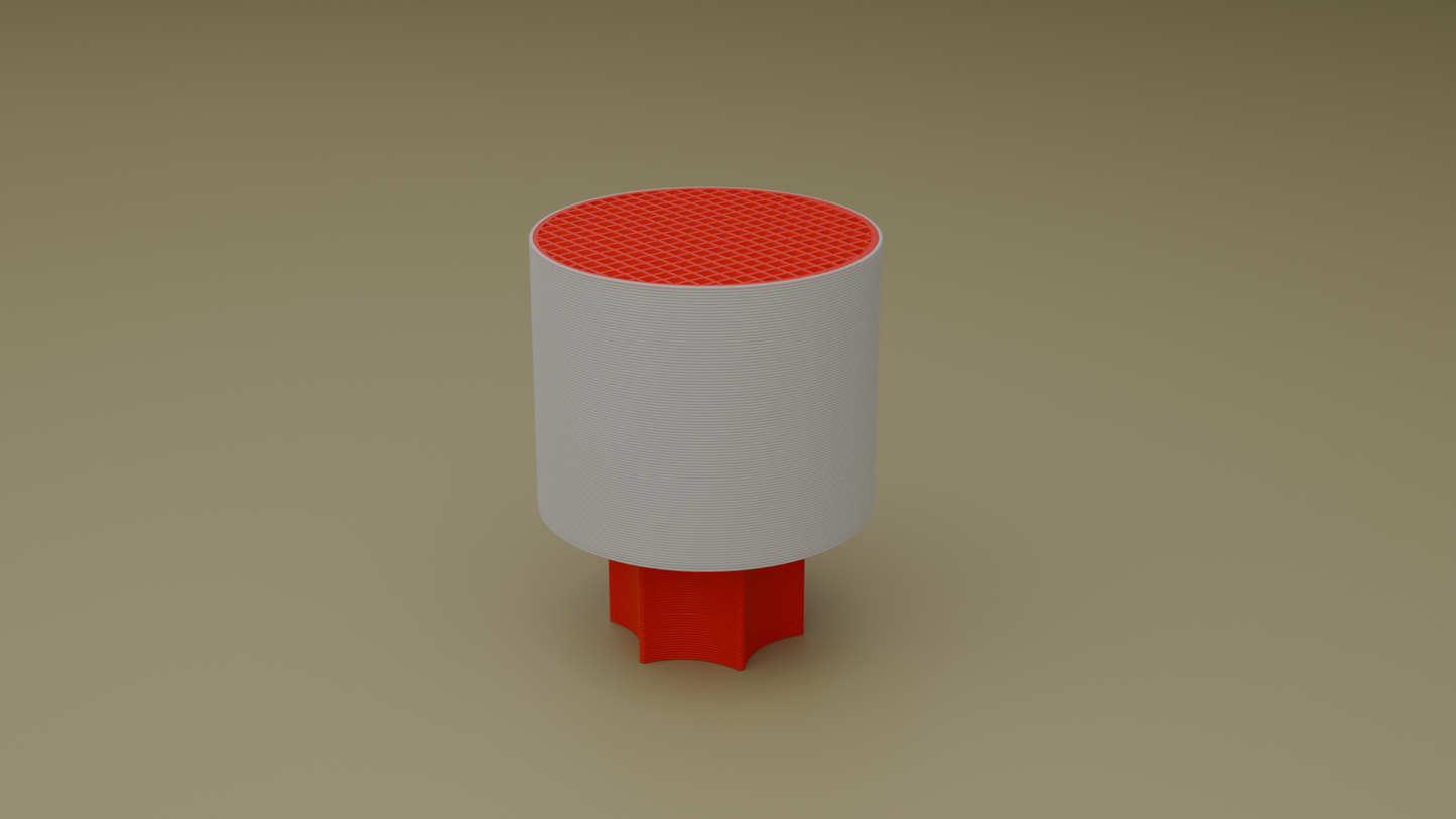 Off shot of poco star wired table lamp in red color