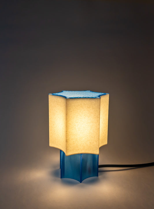 Clear Star coral Lamp Blue