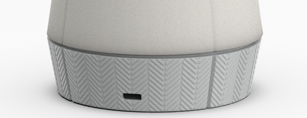 Close-up of wave texture on Venti Smart Lamp base