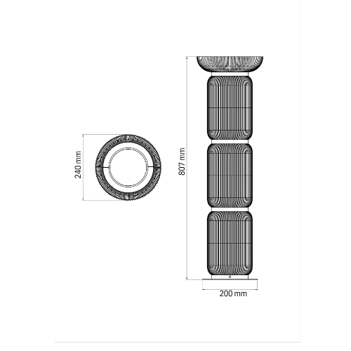 Bello floor lamp S Dimension Drawing