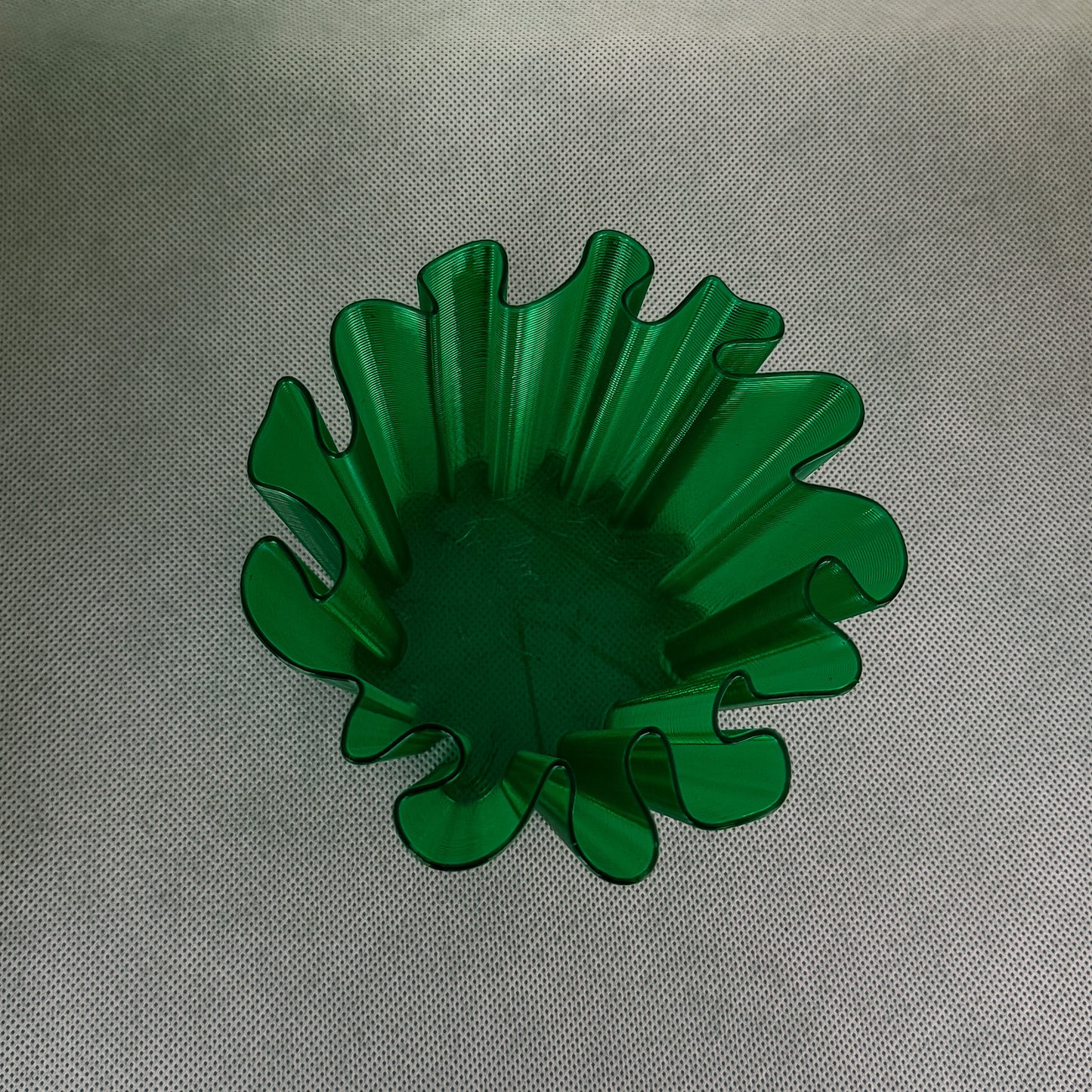 top view of coral vase in green color