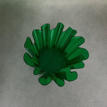 top view of coral vase in green color
