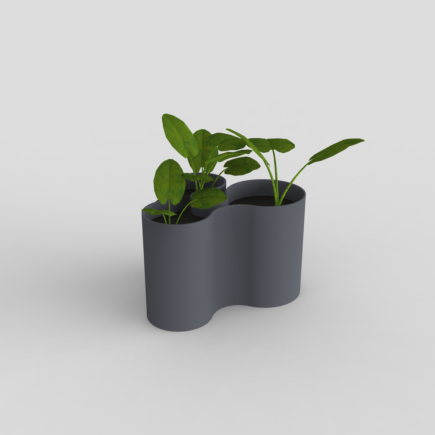Coral Crest pot pen holder with a plant in it.