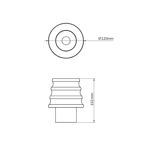 Jello Pop table lamp  Dimension Drawing
