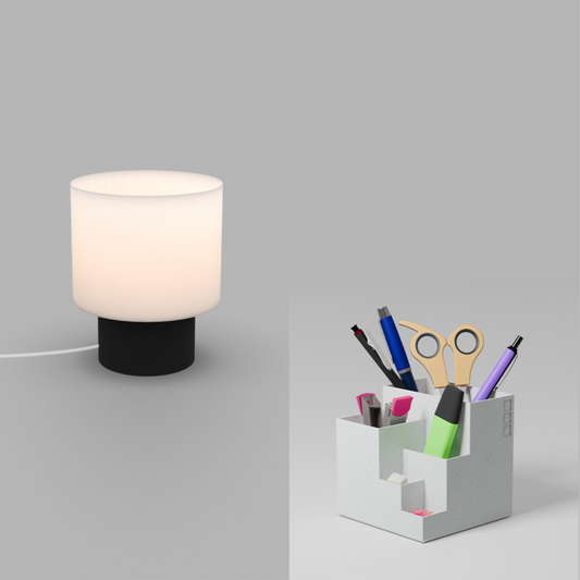 Bundle of poco circle and cube stationary holder