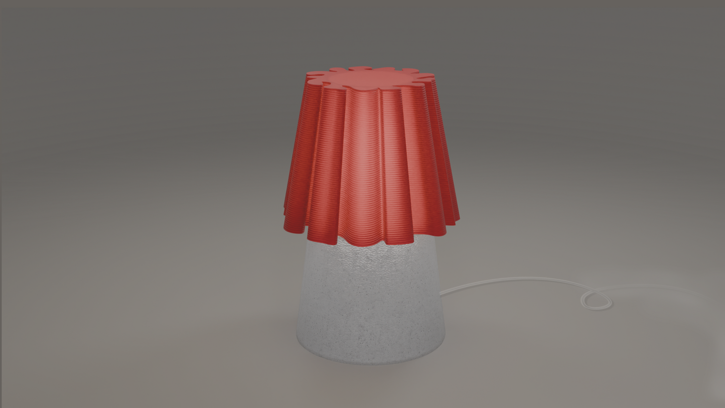 Ruffle & Star Coral Pot