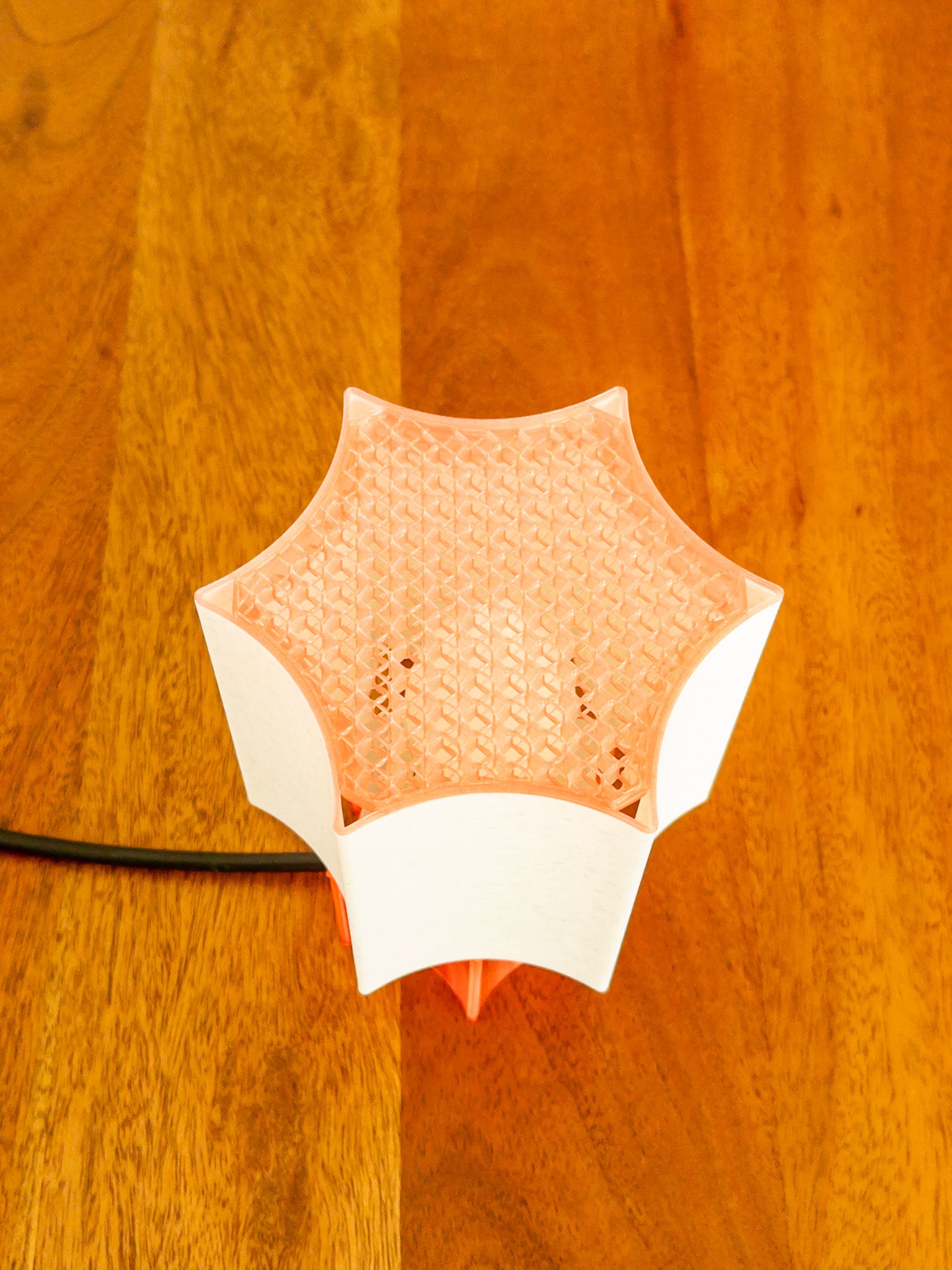 Clear Star coral Lamp Red