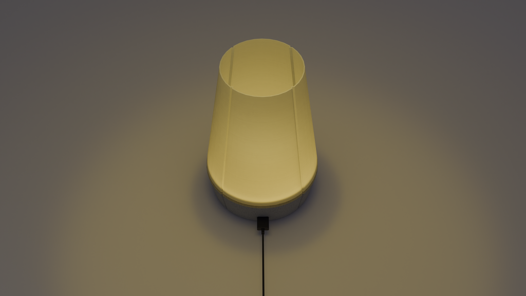 Modern portable lamp Venti with cone diffuser and advanced Bluetooth control.