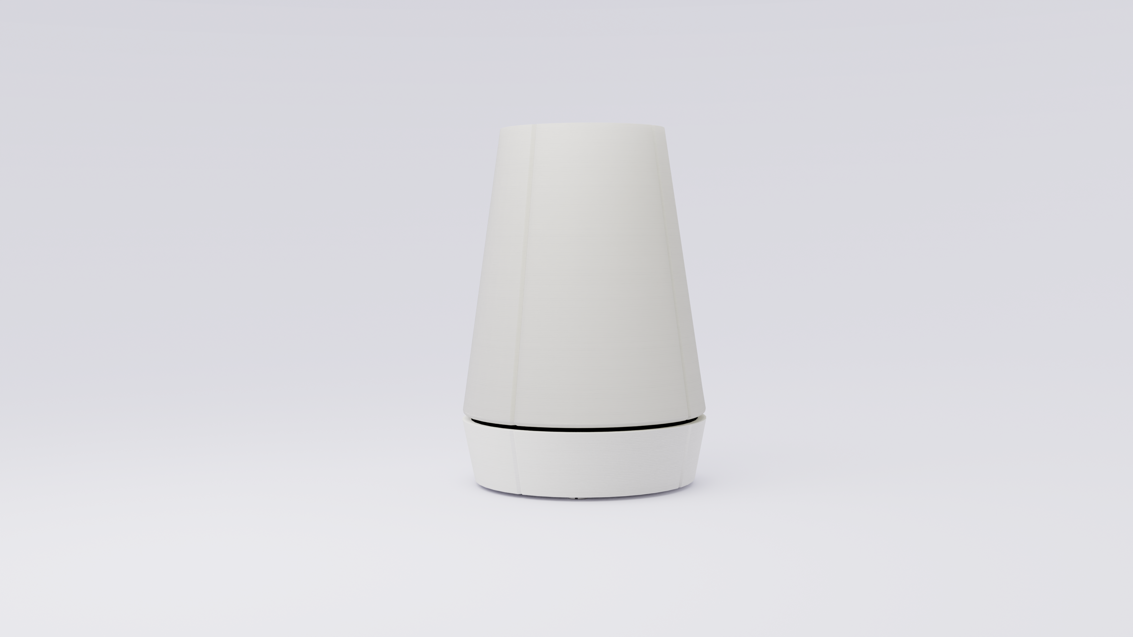 Sleek Venti table light with cone-shaped diffuser and Smart Life app compatibility.