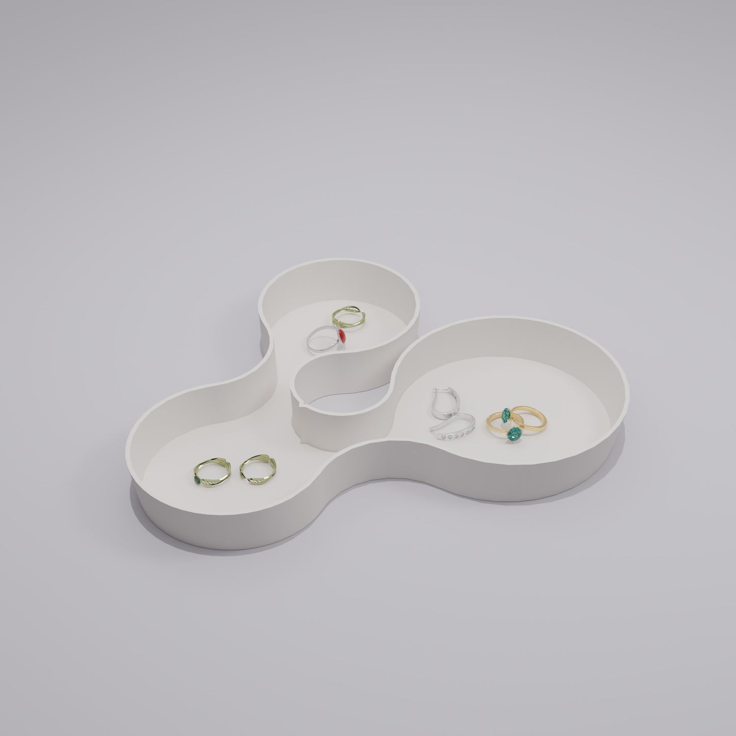 Ruffle & Coral Crest Tray