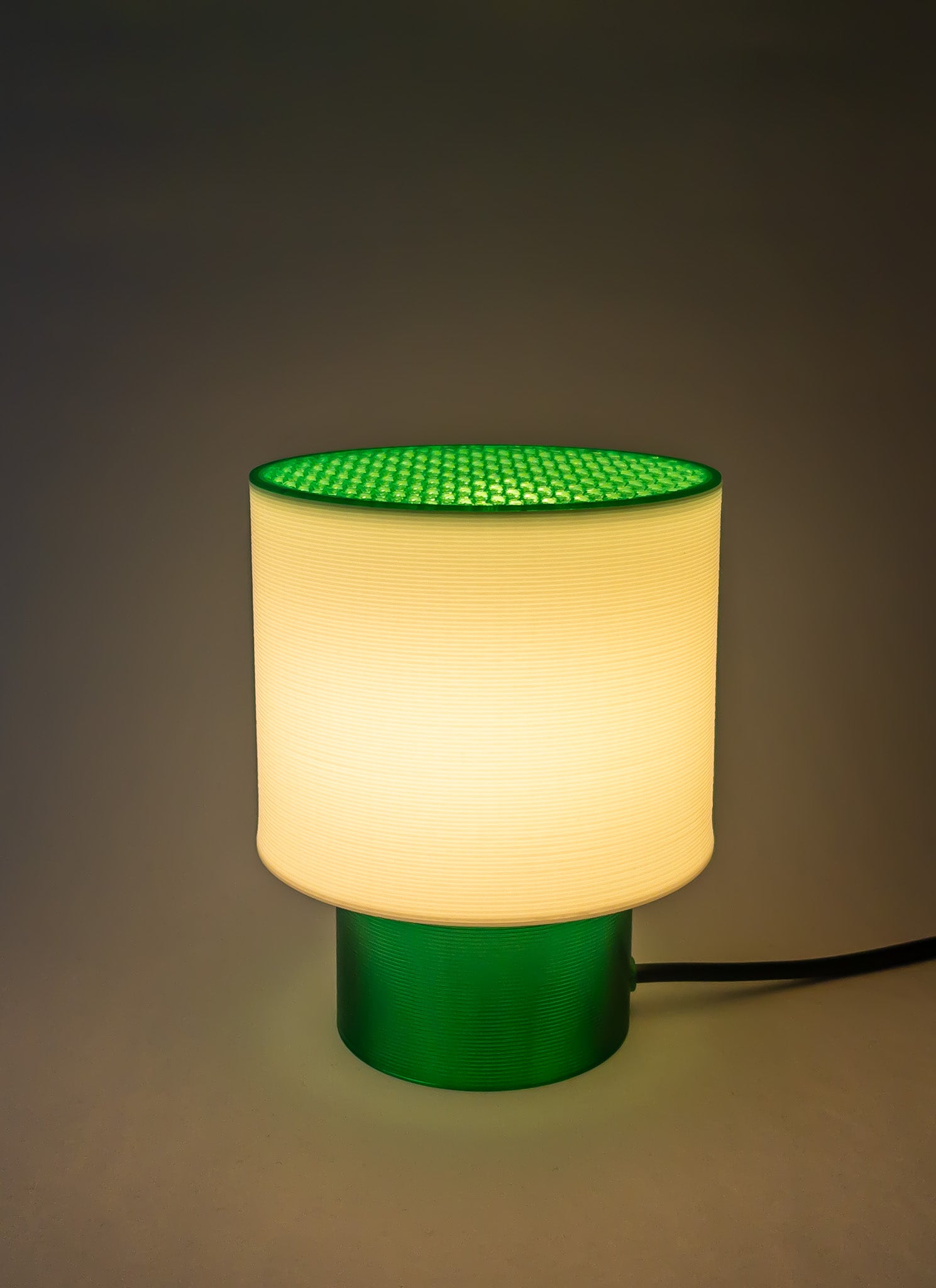 Clear Poco Circle Lamp Green