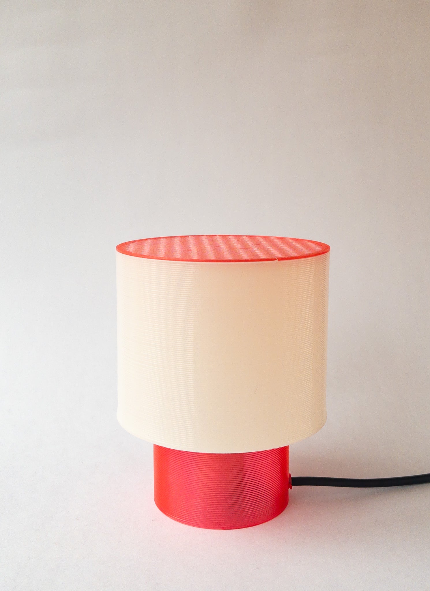 Clear Poco Circle Lamp Red