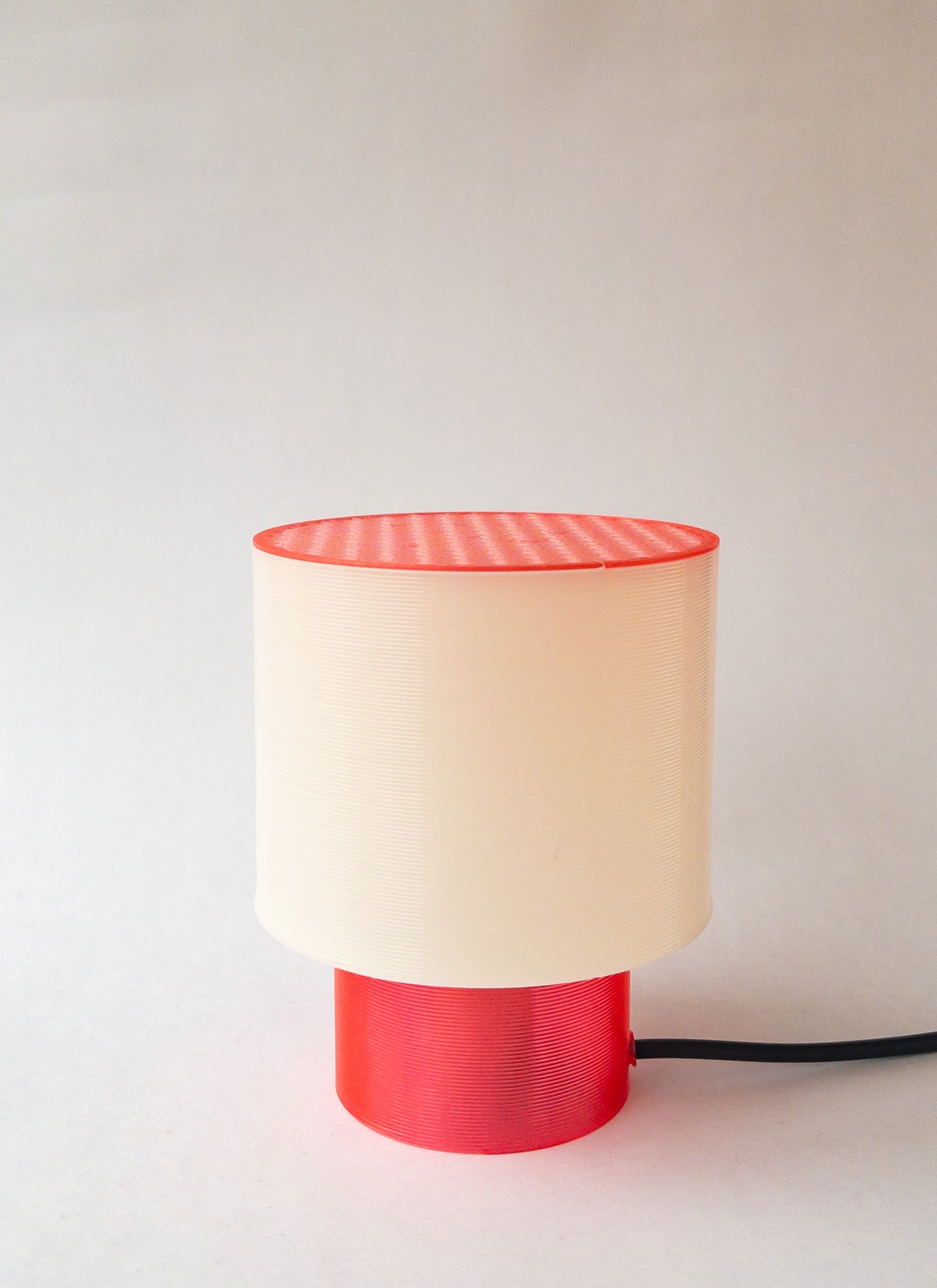 Clear Poco Circle Lamp Red