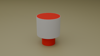 Off shot of poco circle wired table lamp in red color
