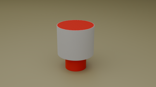 Off shot of poco circle wired table lamp in red color
